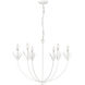 Primrose 6 Light 30.5 inch Textured White Chandelier Ceiling Light